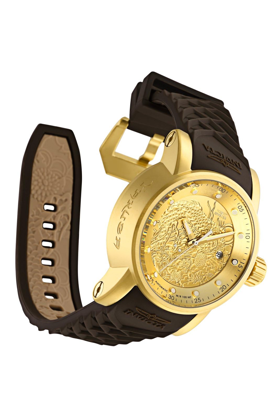 invicta-s1-rally-48mm-herren-automatikuhr-gold-schwarz image 2