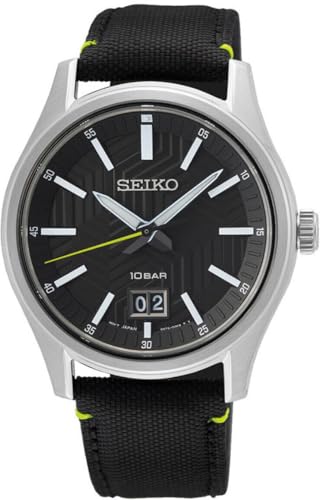 seiko-classic-analog-quarz-herrenuhr-silber-schwarz-edelstahl image 8