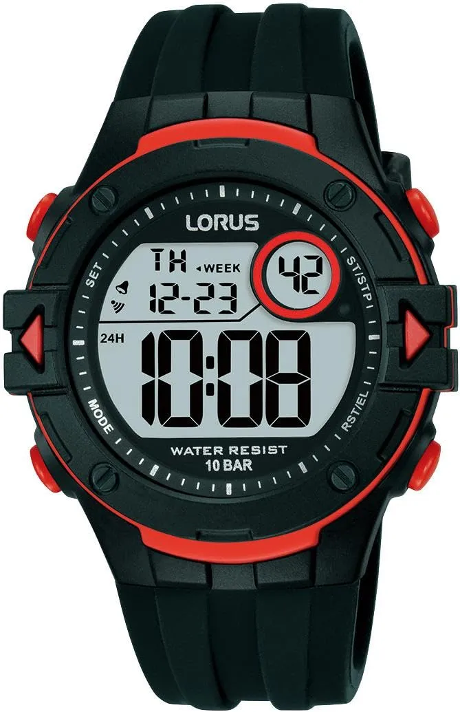 lorus-herrenuhren-digital-quarz-herrenuhr-schwarz-silikon image 1