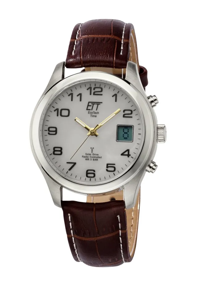 ett-solar-drive-funk-egs-11333-60l-herrenuhr-leder-solar image 1