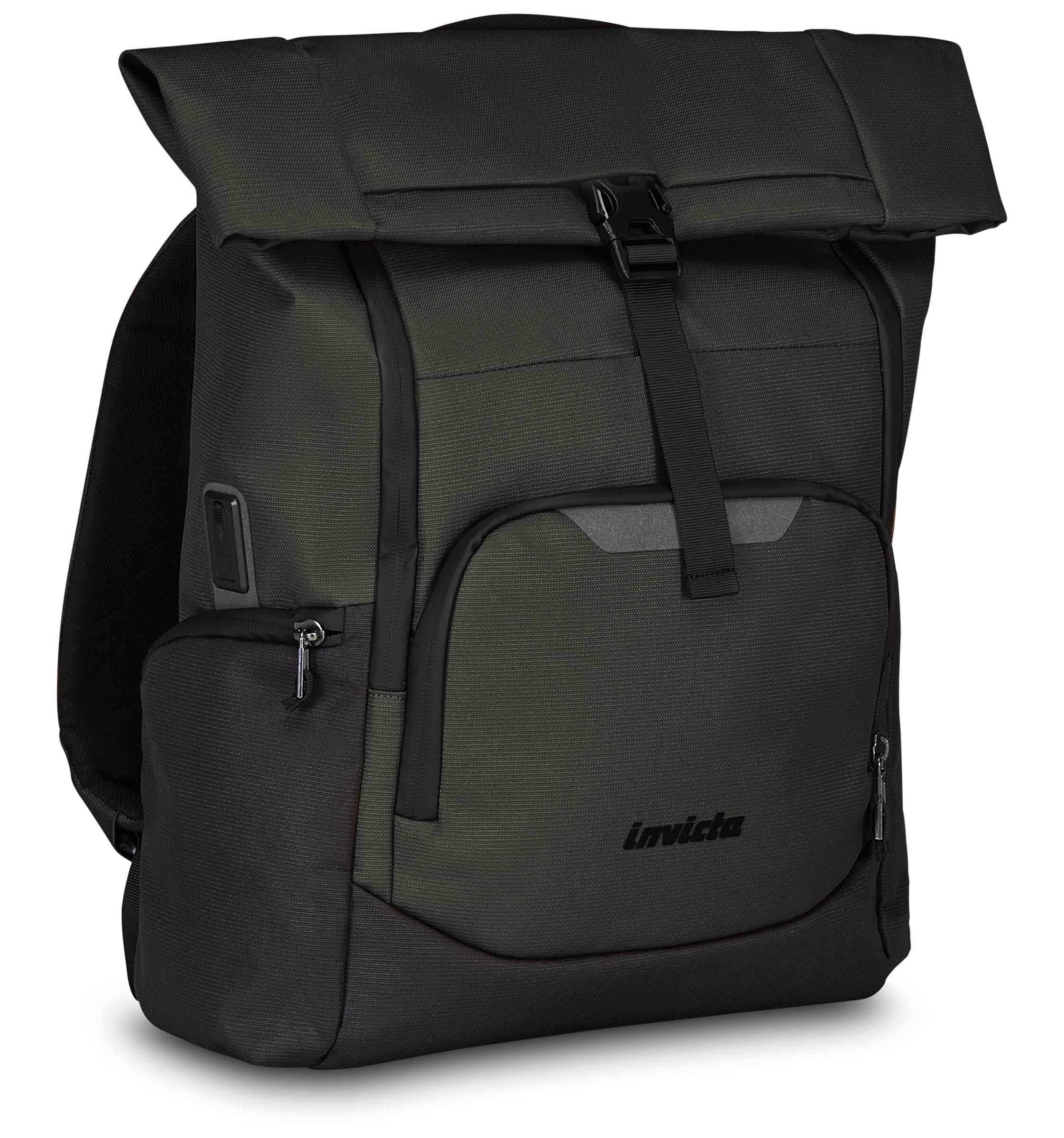 invicta-fold-rucksack-24l-milit-r-gr-n-laptopfach-rolltop image 3