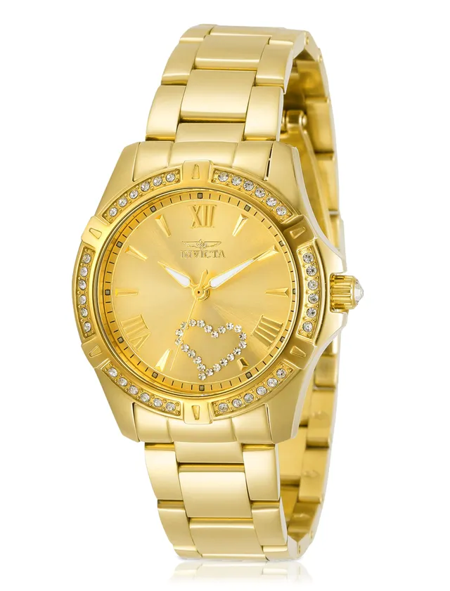 invicta-angel-damenuhr-34mm-gold-quarz-edelstahl image 1