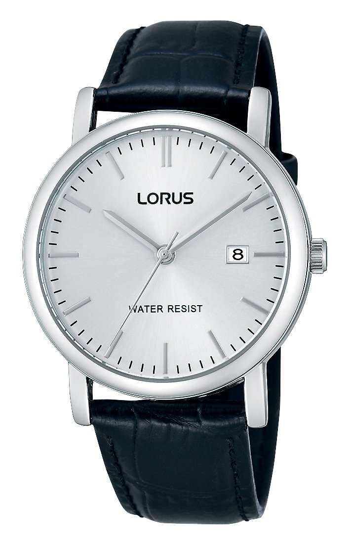 lorus-klassik-herrenuhr-38mm-blau-leder-palladium-quarz image 2