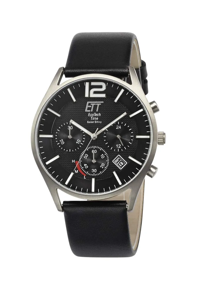 ett-solar-drive-egt-12051-21l-herrenuhr-leder-solaruhr-analog image 1