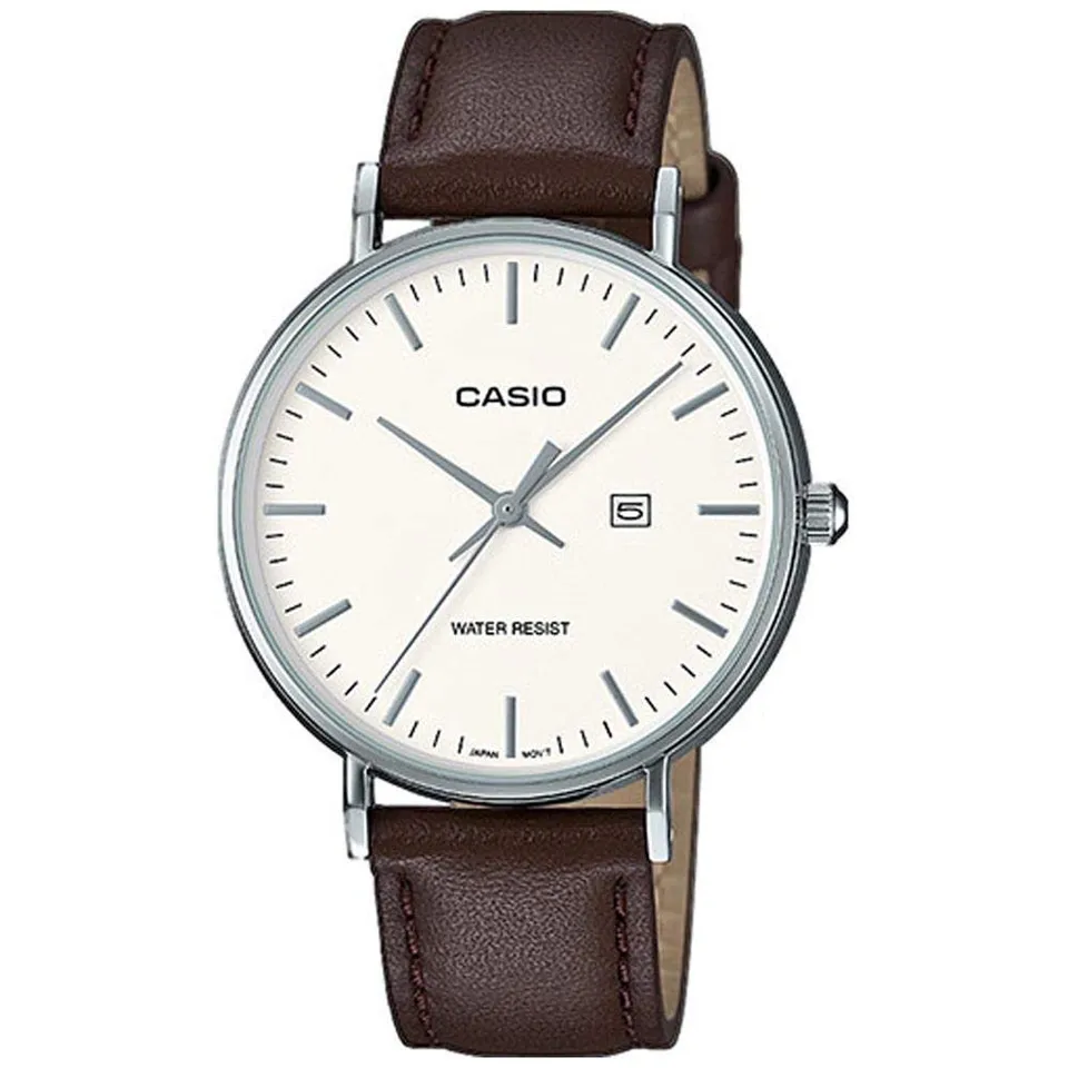 casio-collection-damen-armbanduhr-leder-5-bar-datum image 1