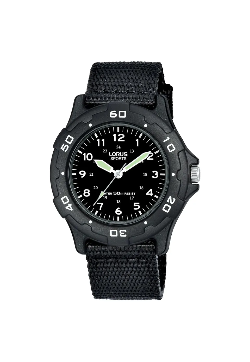 lorus-kids-rrx89fx9-kinderuhr-textilband-schwarz-analog image 1