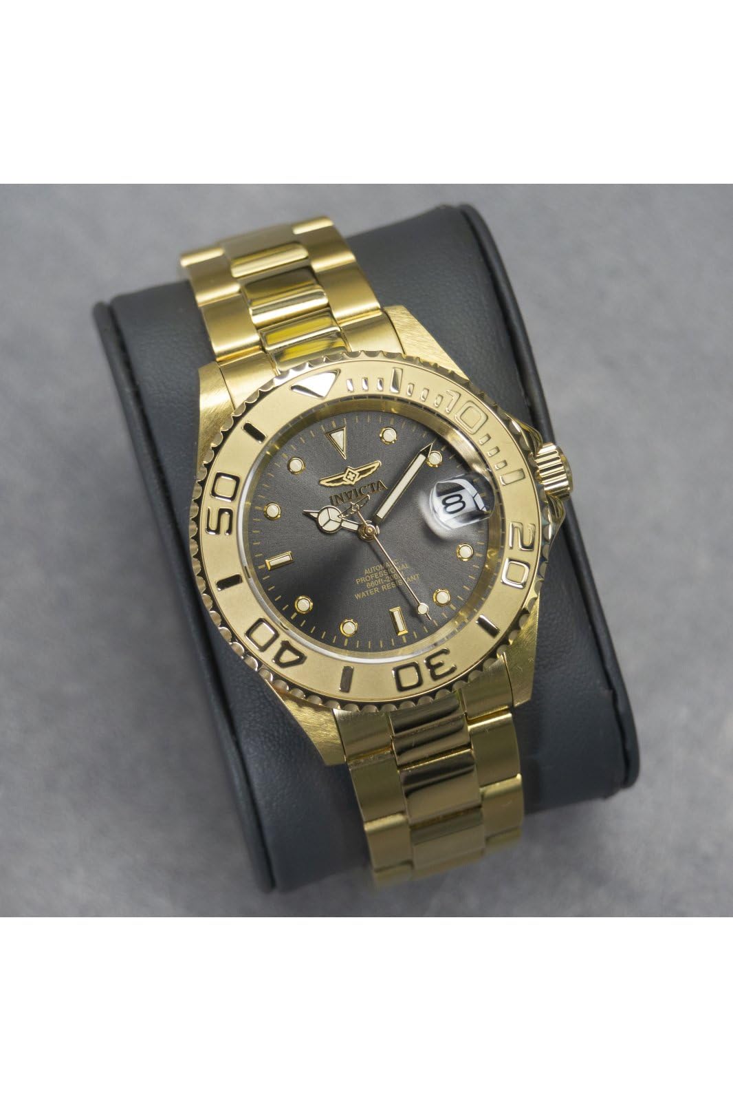 invicta-pro-diver-herrenuhr-automatik-gold-grau-40mm image 2