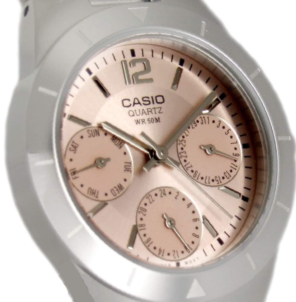 casio-watch-analog-quarz-damenuhr-edelstahl-rosa image 4