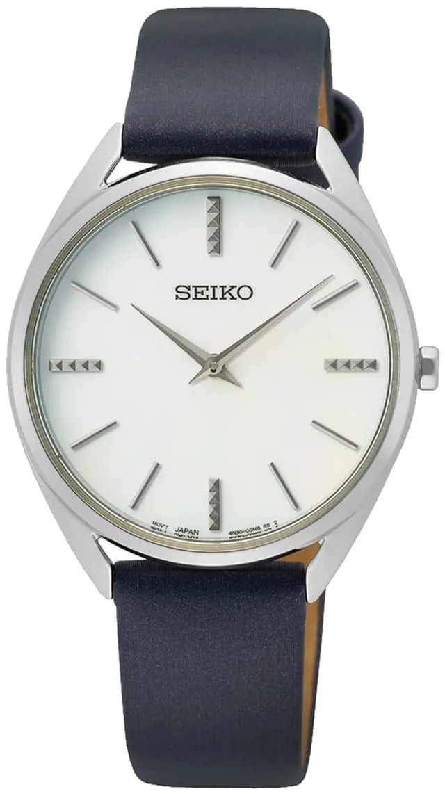 seiko-classic-swr079p1-damen-armbanduhr-edelstahl-leder image 1