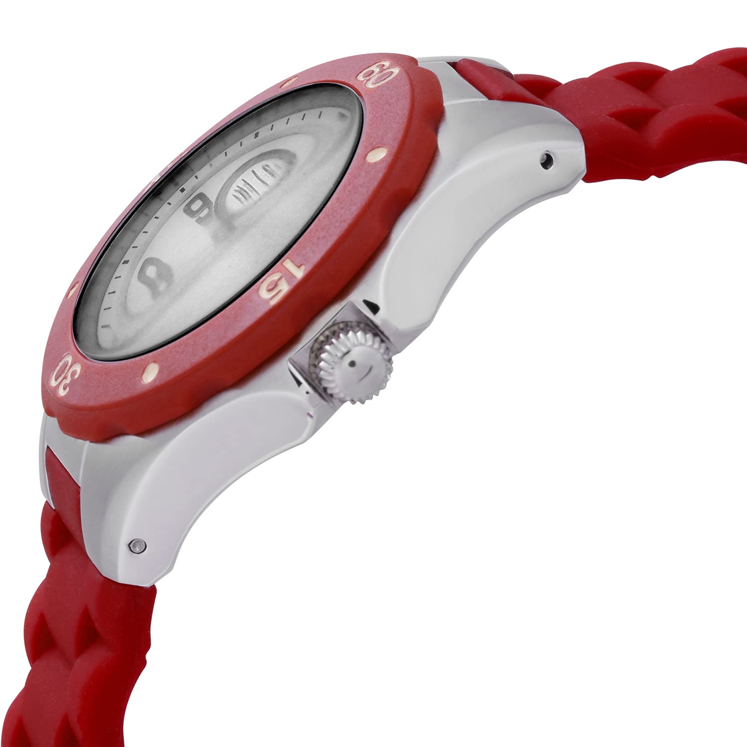 invicta-angel-damen-quarzuhr-38mm-silber-rot image 2