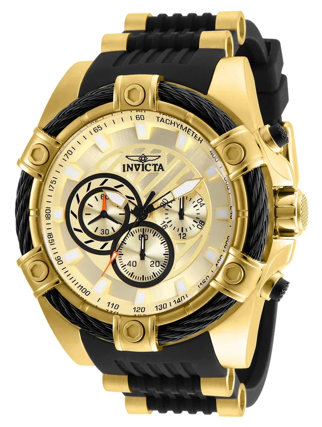 invicta-bolt-herren-quarzuhr-52mm-gold-schwarz image 1
