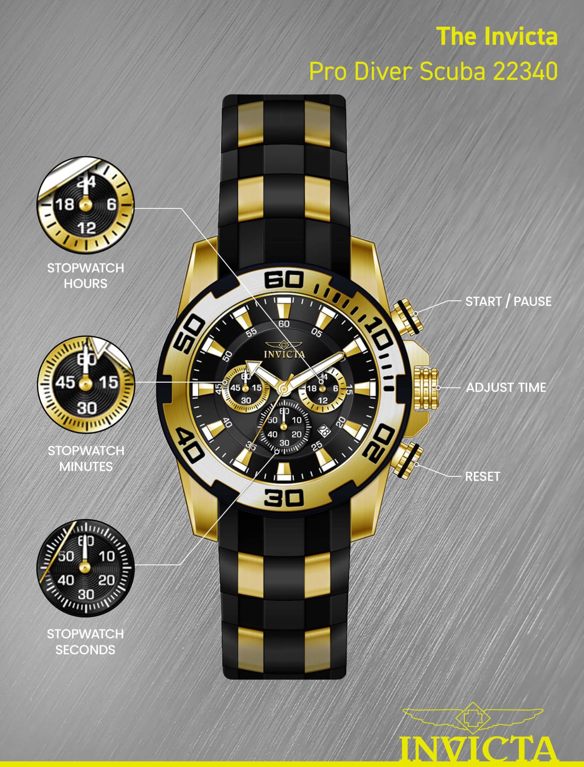 invicta-pro-diver-50mm-herrenuhr-quarz-schwarz-gold image 4