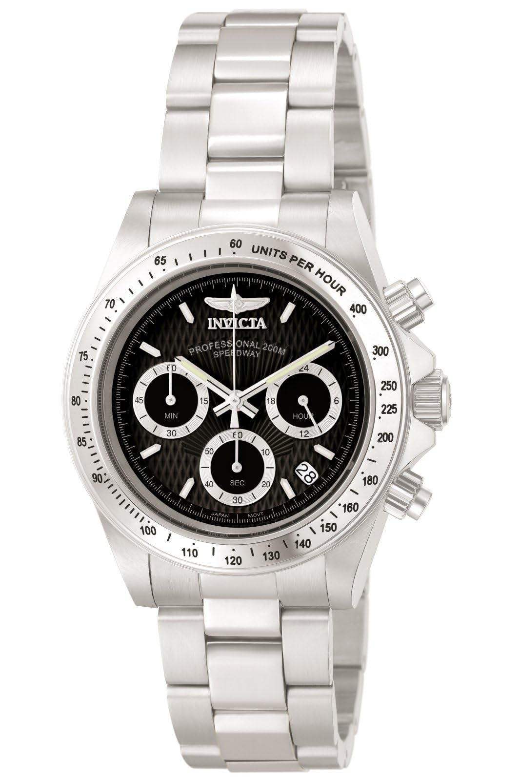 invicta-speedway-herrenuhr-edelstahl-silber-schwarz-39mm image 1