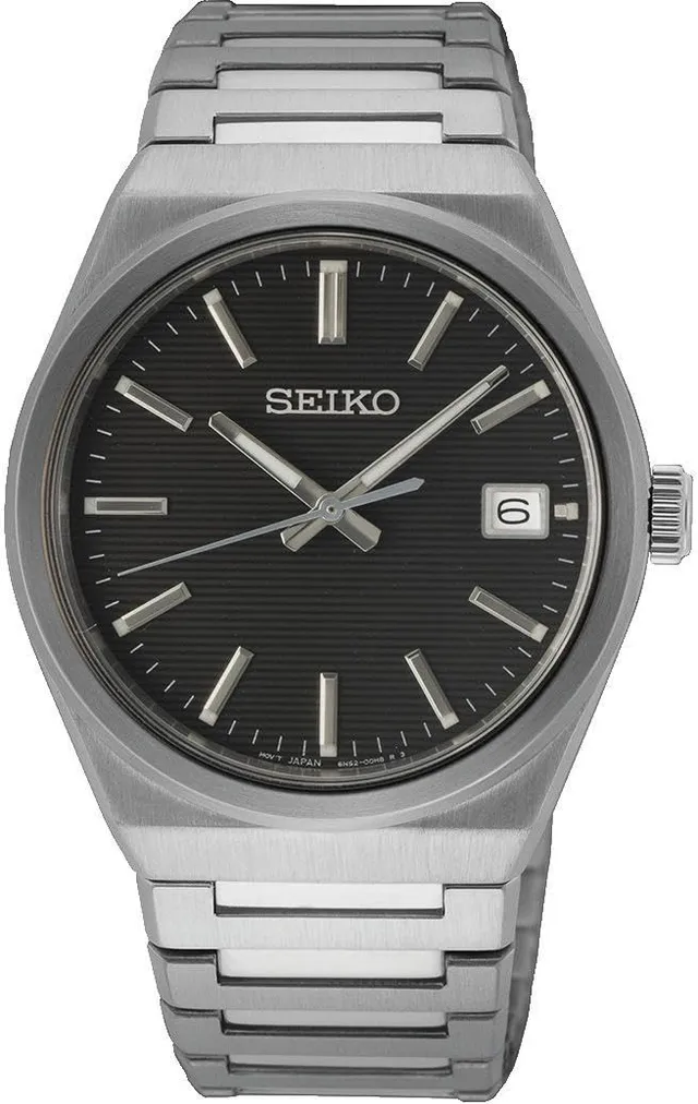 seiko-classic-sur553p1-herrenuhr-edelstahl-silber-schwarz image 1