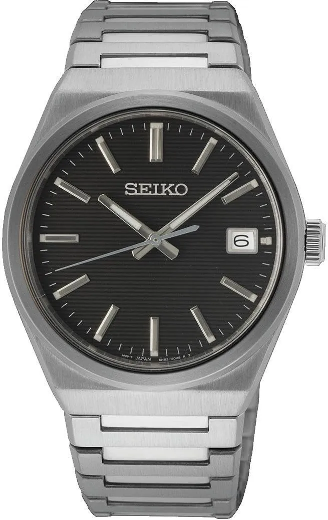 seiko-classic-sur553p1-herrenuhr-edelstahl-silber-schwarz image 1