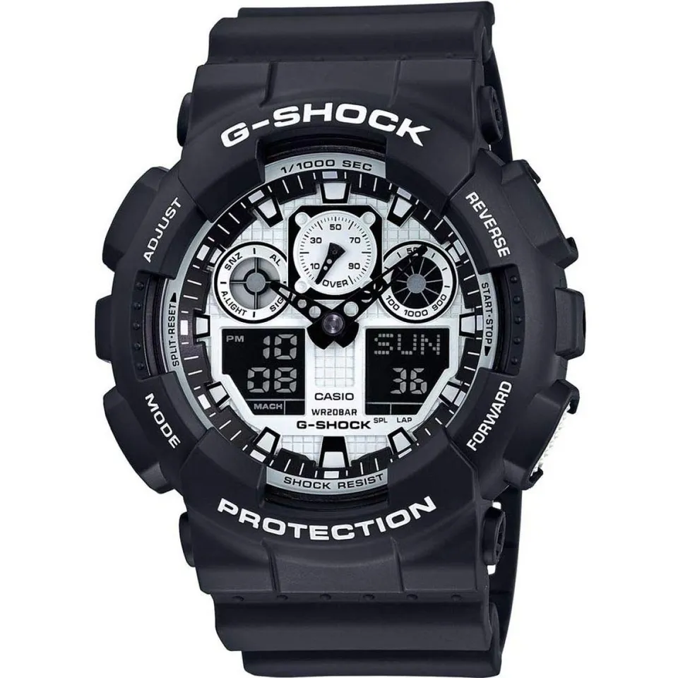 casio-g-shock-ga-100bw-1aer-herren-armbanduhr-20-bar image 1