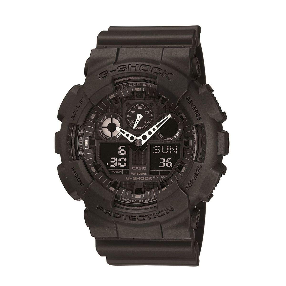 casio-g-shock-ga-100-herrenuhr-rot-schwarz-analog-digital image 2