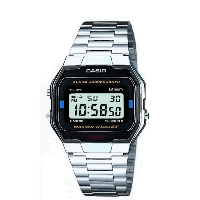 casio-a163wa-1qes-retro-digitaluhr-edelstahl-silber image 1