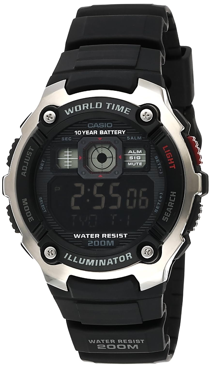 casio-collection-herren-digitaluhr-20-bar-weltzeit-schwarz image 1