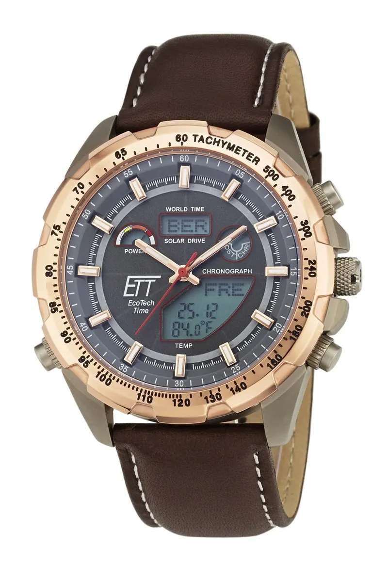ett-solar-drive-funk-egt-11280-21l-herrenuhr-leder-weltzeit image 1