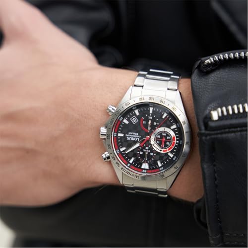 lorus-herrenuhren-rm309jx9-chronograph-herrenuhr-schwarz-metall image 8