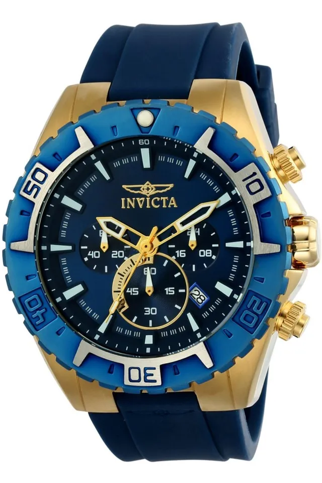 invicta-aviator-herrenuhr-49mm-blau-gold-quarz-edelstahl image 1