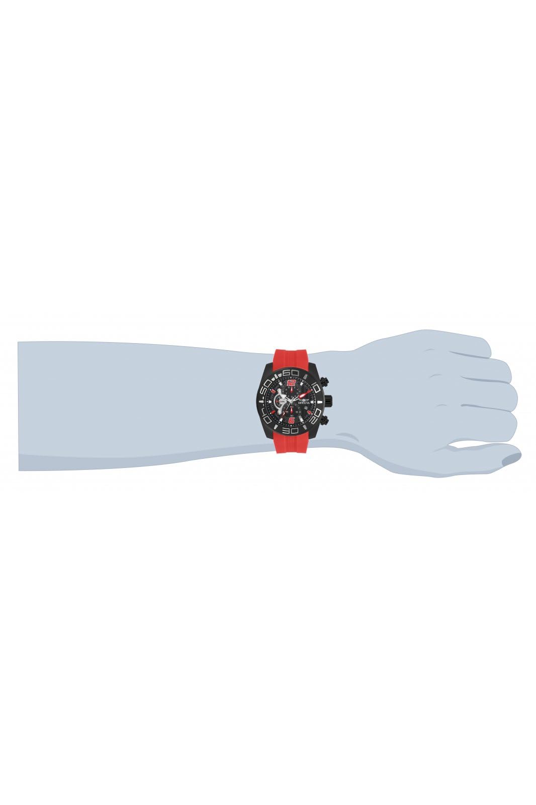invicta-pro-diver-herrenuhr-50-mm-schwarz-rot-quarz image 4