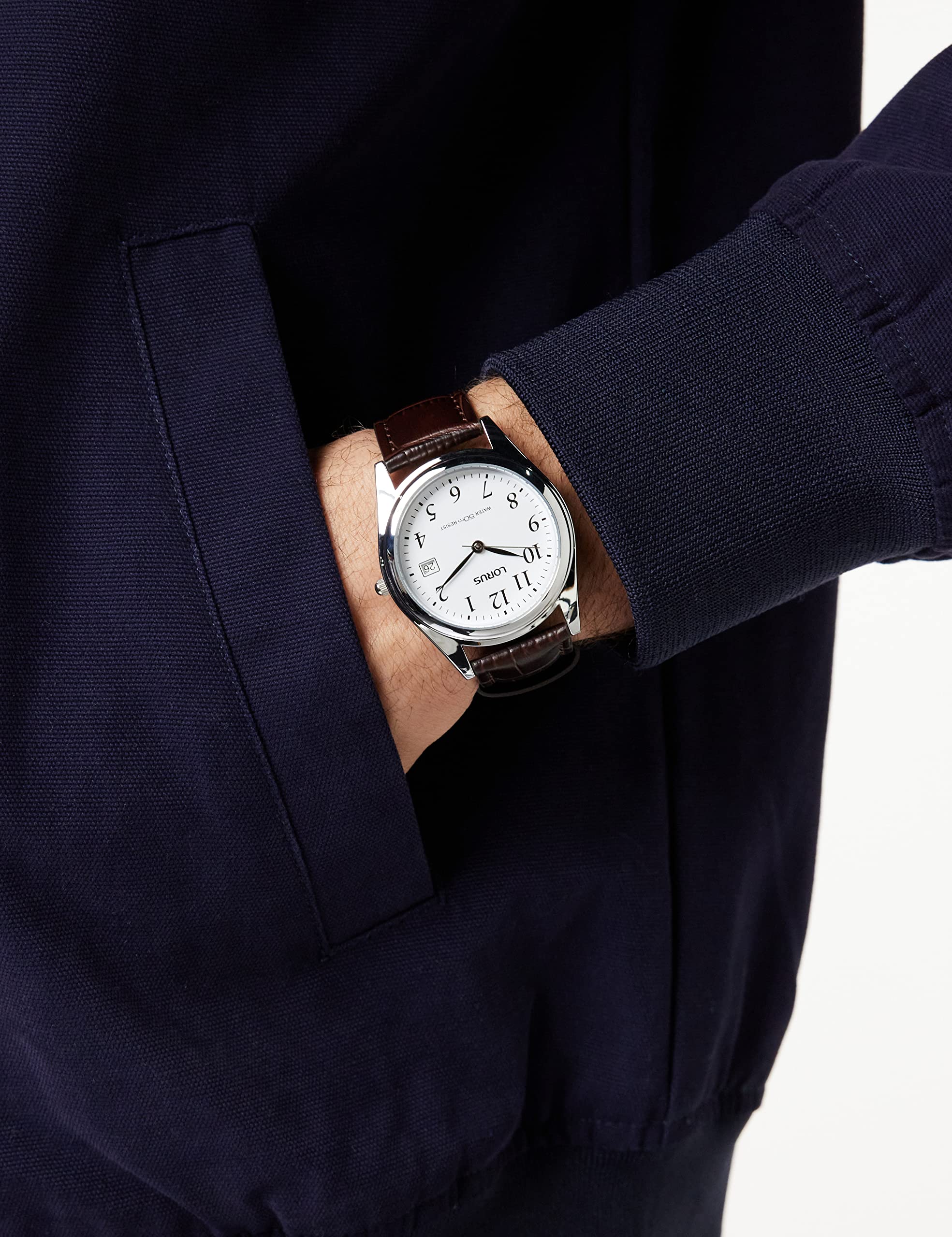 lorus-herrenuhren-klassik-rs965bx9-herrenuhr-leder image 2