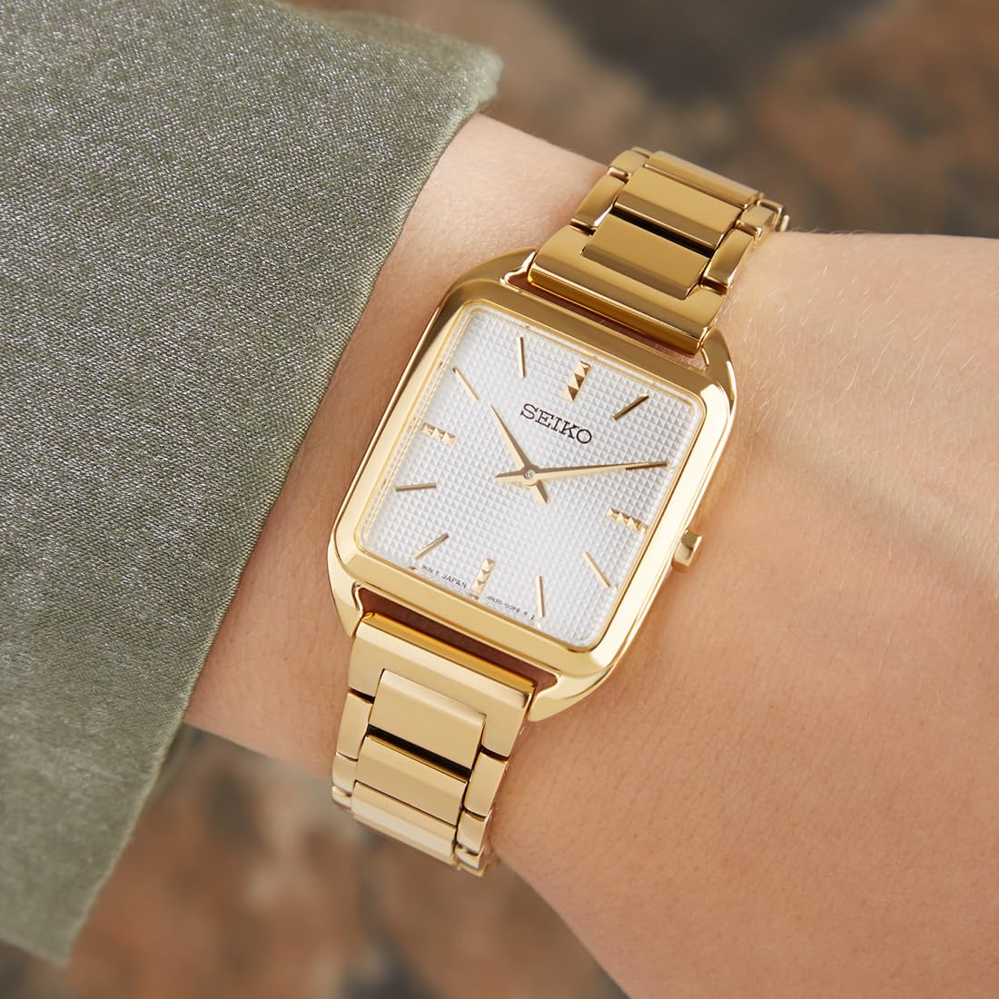 seiko-classic-analog-quarz-herrenuhr-gold image 2