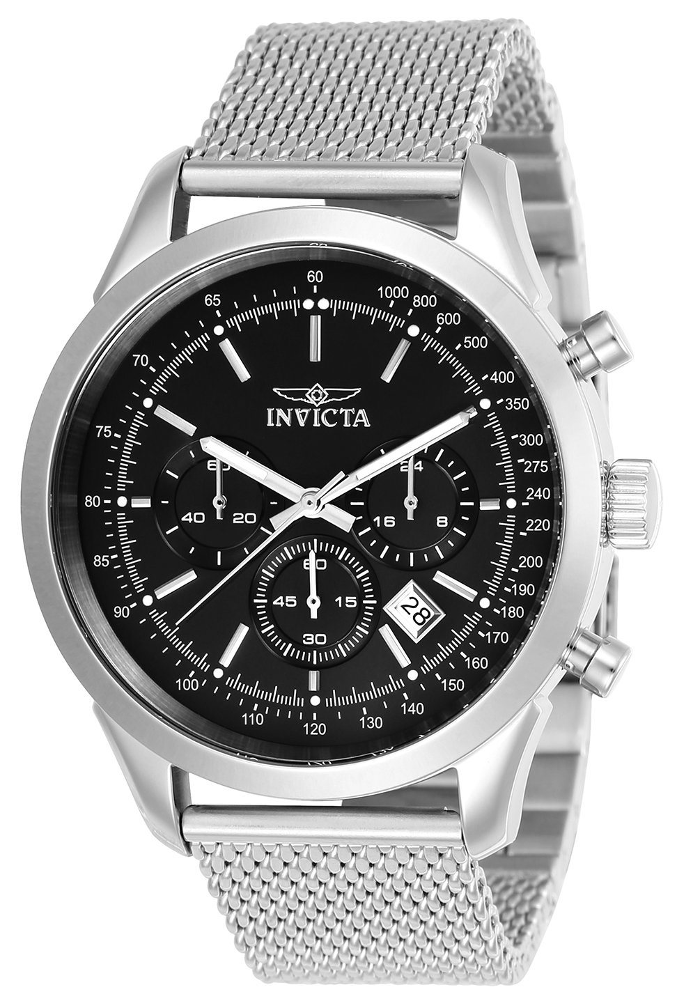 invicta-speedway-herrenuhr-45mm-silber-blau-edelstahl-quarz image 8