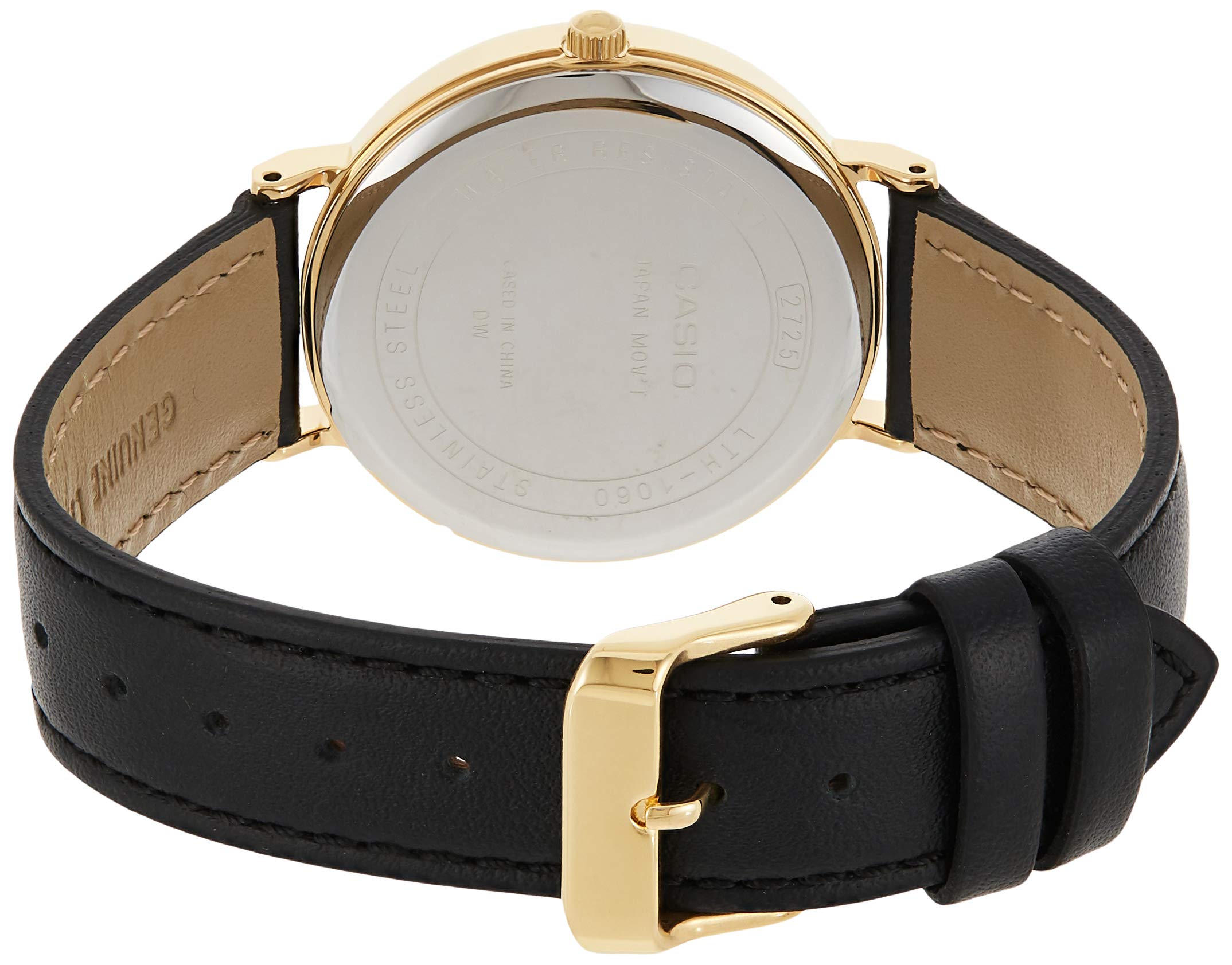 casio-collection-damen-armbanduhr-leder-analog-datum image 2