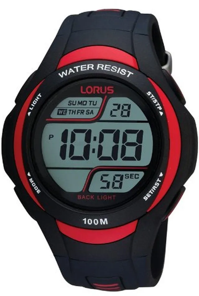 lorus-herrenuhren-sport-chronograph-herrenuhr-grau-rot image 1
