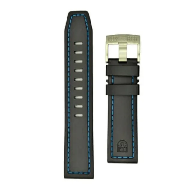 luminox-3020-uhrenarmband-kautschuk-schwarz-23mm-blaue-naht image 1