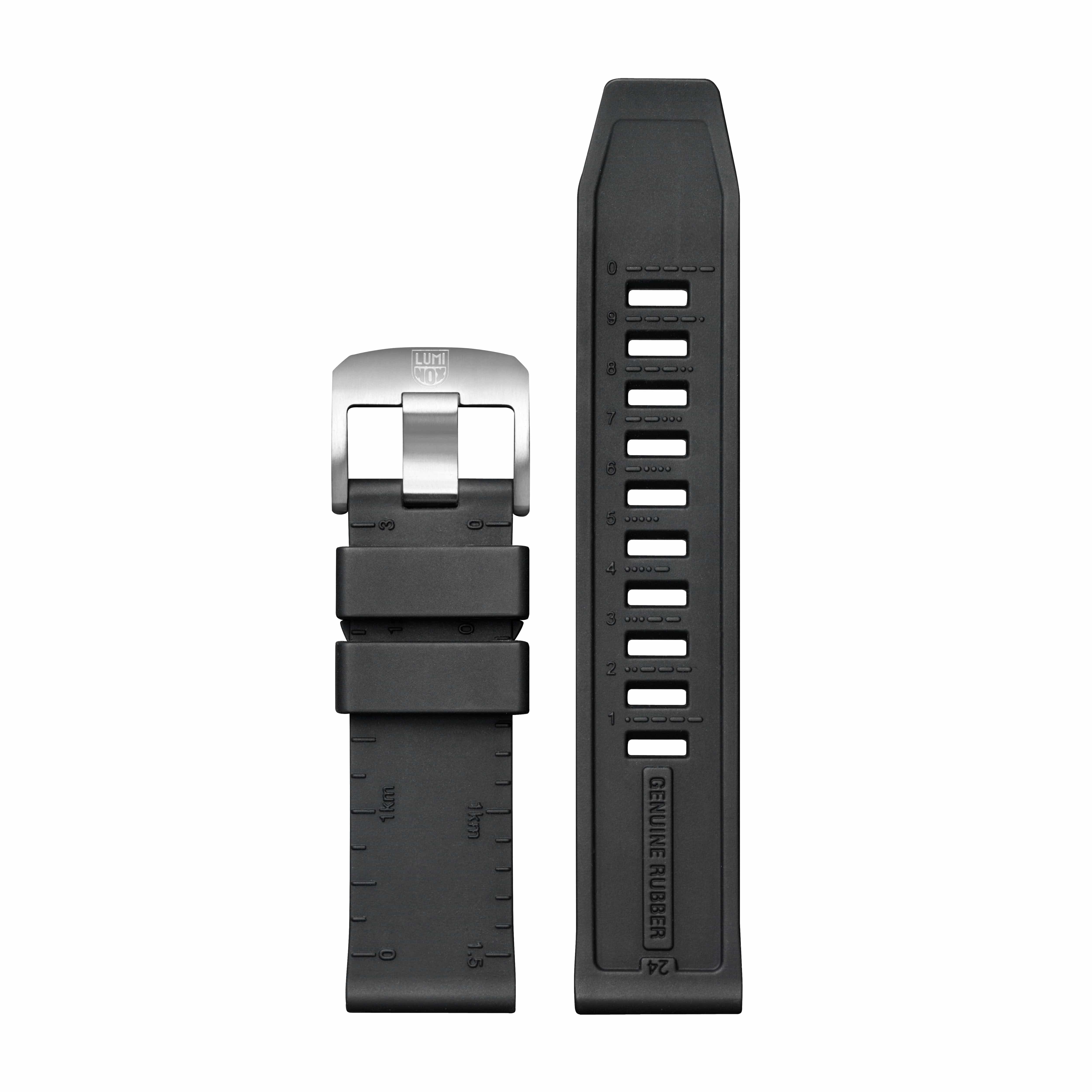 luminox-kautschuk-uhrenarmband-24-mm-schwarz-gummi image 1