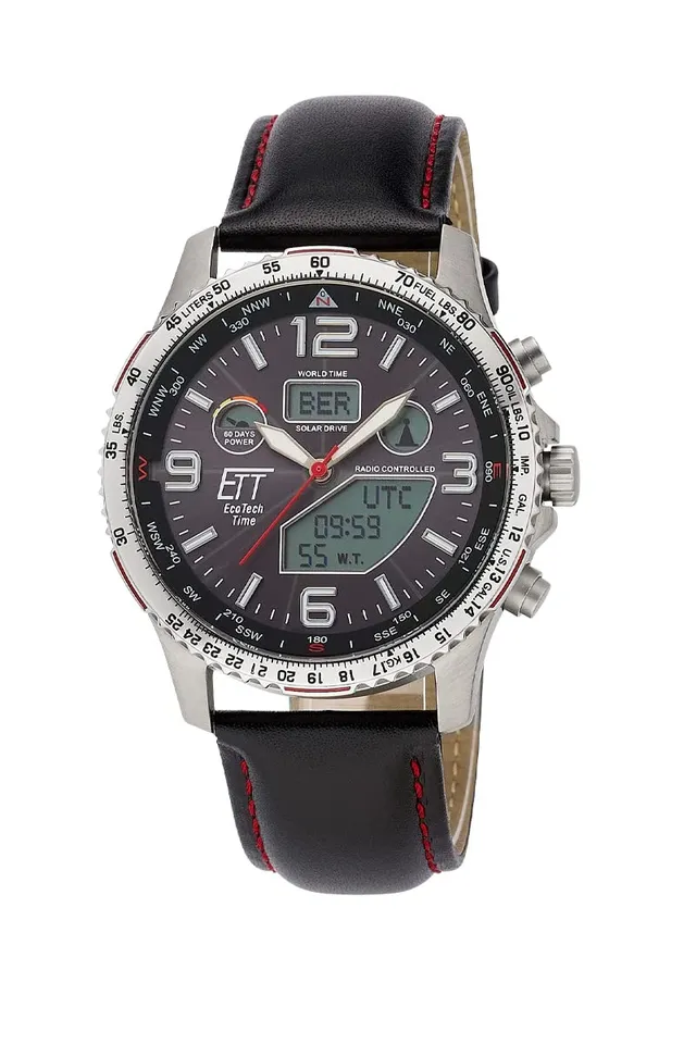 ett-solar-drive-funk-egt-11573-21l-herrenuhr-leder-chrono image 1