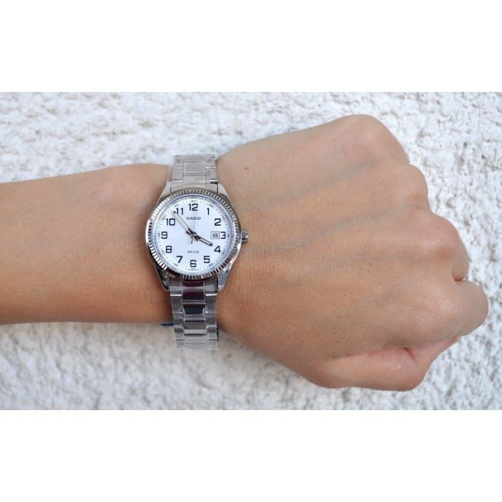 casio-damen-analog-quarz-armbanduhr-edelstahl-silber image 4