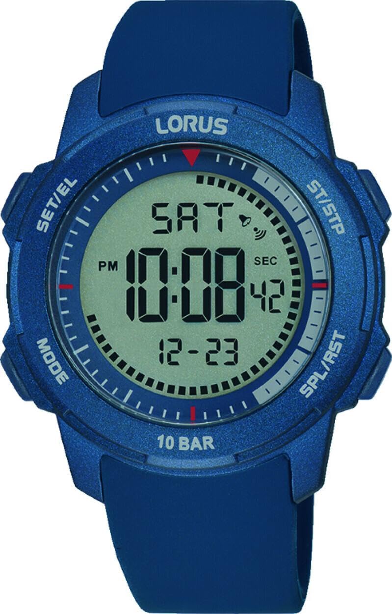 lorus-herrensportuhr-digital-silikon-blau-quarz image 1