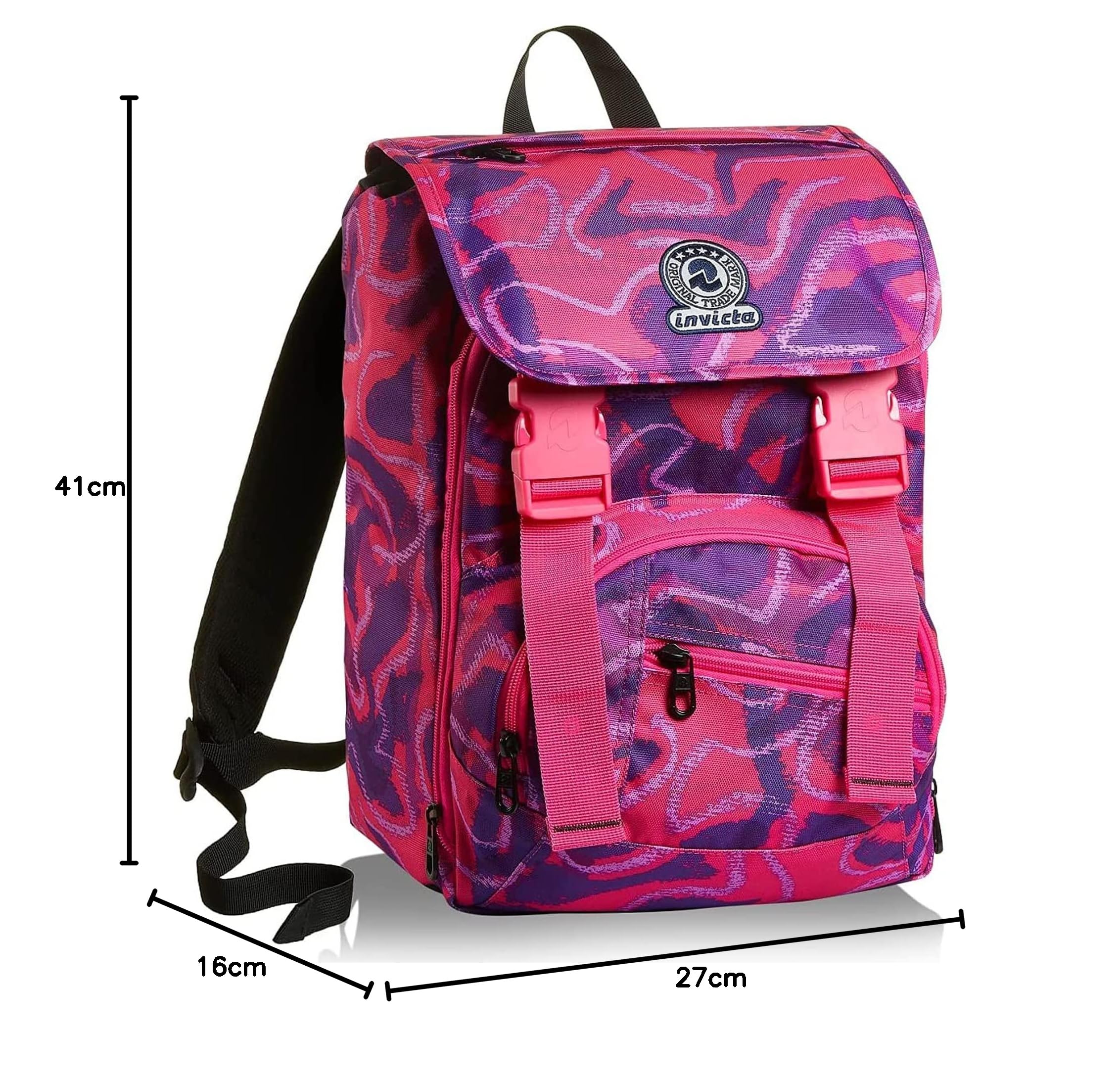 invicta-backpacks-street-jungle-rucksack-pink-erweiterbar image 6