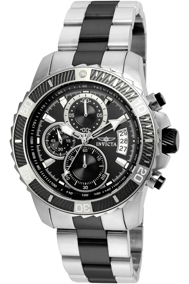 invicta-pro-diver-herrenuhr-quarz-zweiton-schwarz-45mm image 1