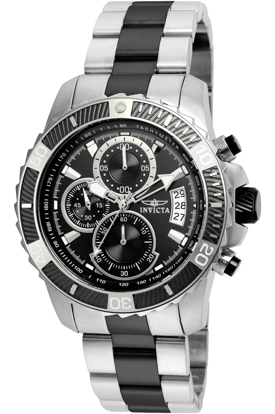 invicta-pro-diver-herrenuhr-quarz-zweiton-schwarz-45mm image 1
