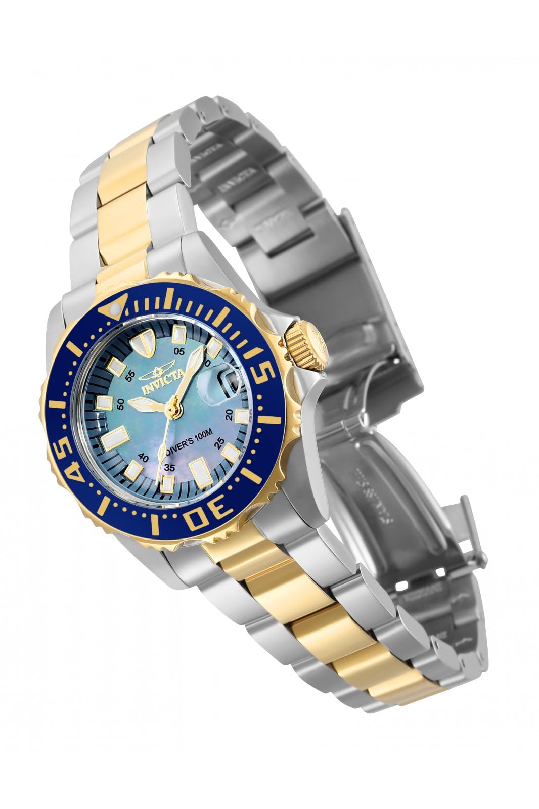 invicta-pro-diver-damen-taucheruhr-30mm-zweiton-blau image 2