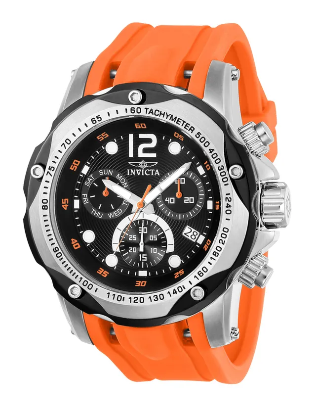 invicta-speedway-herrenuhr-51mm-silber-orange-quarz-edelstahl image 1